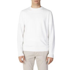 Diktat Cotton Crew Neck Sweater Classic Fit Men White Sweaters & Knitwear